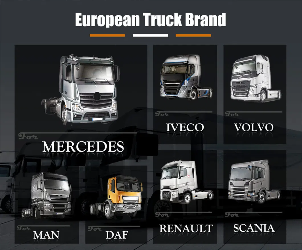 Engine/Brake/Chassis/ Body /Transmission/Electrical Spare Parts Truck Parts for Isuzu/ Mitsubishi/ Hino/Mercedes-Benz/Volvo/Man/Scania/Renault/Daf/Iveco/Toyota