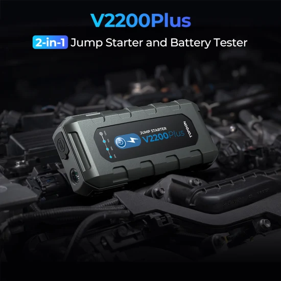 Topdon V2200plus 2200A 12V 16000mAh Auto-Notfallwerkzeug Tragbare Autofahrzeuge Batterie Boost Booster Box Pack Power Bank 2