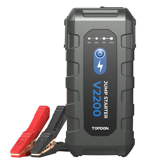 Topdon V2200 2000 A 12 V 16000 mAh Boost 35 Mal pro Ladung Tragbares Multifunktions-Auto-Notfallset Jumper Pack Box Power Bank Autobatterie-Booster Starthilfe